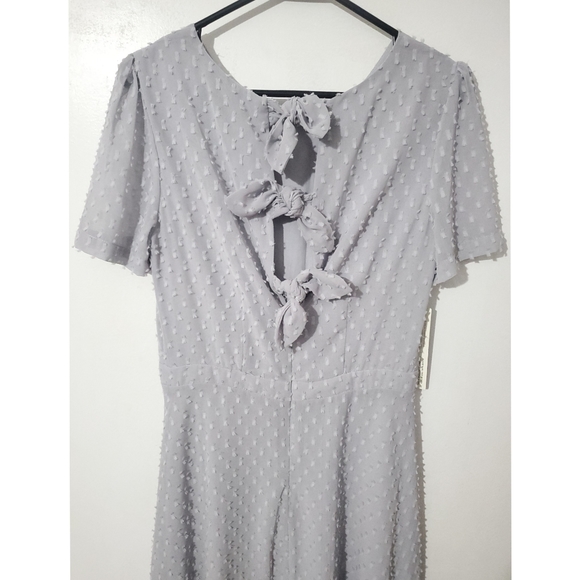 NWT Anthropologie Sunday In Brooklyn Textured Gray Chiffon Dress Size Small - Picture 2 of 16